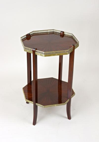 19th Century Octagonal Mahogany Side Table Napoleon III France circa 1870