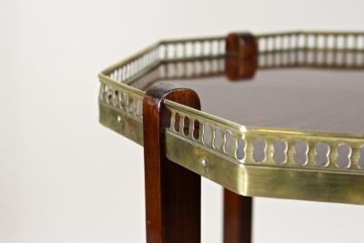 19th Century Octagonal Mahogany Side Table Napoleon III France circa 1870