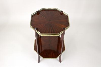 19th Century Octagonal Mahogany Side Table Napoleon III France circa 1870