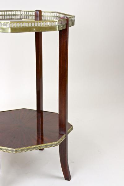 19th Century Octagonal Mahogany Side Table Napoleon III France circa 1870