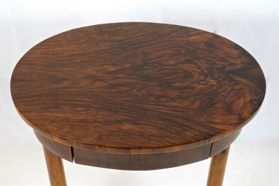 19th Century Oval Biedermeier Nutwood Side Table Austria circa 1830
