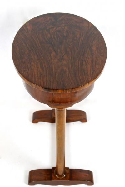 19th Century Oval Biedermeier Nutwood Side Table Austria circa 1830