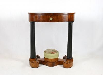 19th Century Oval Biedermeier Side Table Nutwood Hungary circa 1835