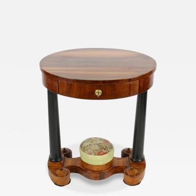 19th Century Oval Biedermeier Side Table Nutwood Hungary circa 1835