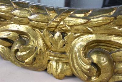 19th Century Oval Gilt Florentine Mirror Original Mirror Plate AT ca 1810