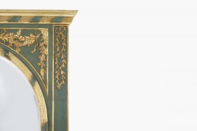 19th Century Painted Gilded Italian Pier Mirror