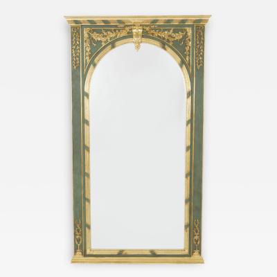 19th Century Painted Gilded Italian Pier Mirror