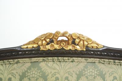 19th Century Painted Giltwood Framed Settee