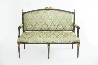 19th Century Painted Giltwood Framed Settee