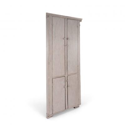 19th Century Painted Primitive Corner Cupboard