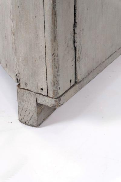 19th Century Painted Primitive Corner Cupboard