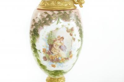 19th Century Pair Ormolu Mounted Two Handled Vase