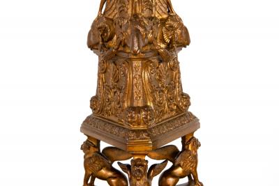 19th Century Pair of Italian Grand Tour Antique Bronze Candlesticks