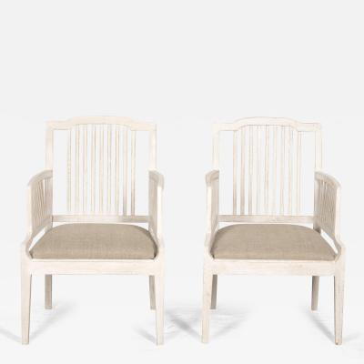 19th Century Pair of Swedish Carl Larsson Slat Back Armchairs