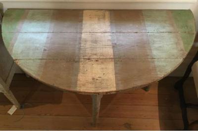 19th Century Pair of Swedish Demilune Consoles