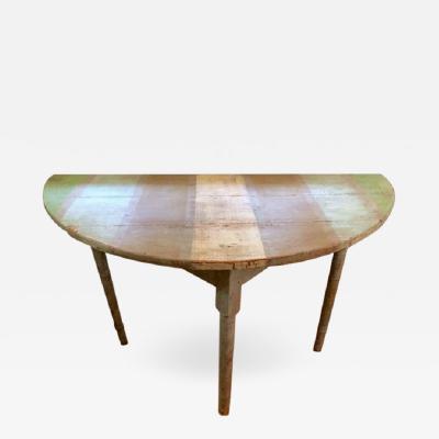 19th Century Pair of Swedish Demilune Consoles