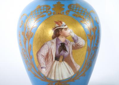 19th Century Paris Porcelain Vases a Pair