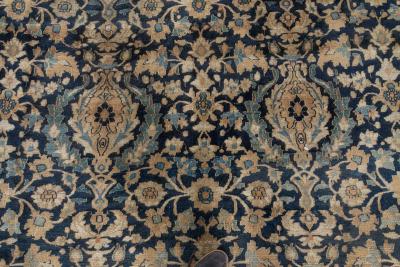 19th Century Persian Meshad Botanic Handwoven Wool Rug