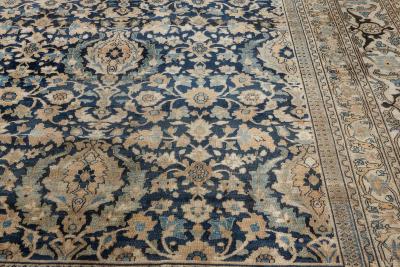 19th Century Persian Meshad Botanic Handwoven Wool Rug