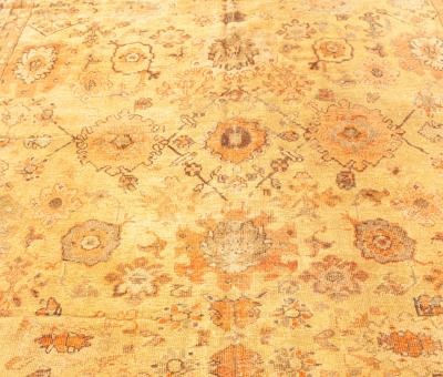 19th Century Persian Sultanabad Botanic Handmade Wool Rug