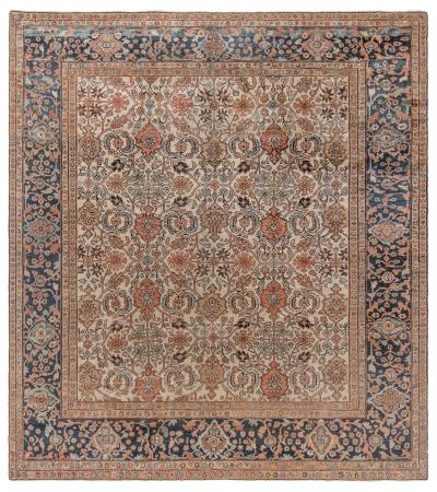 19th Century Persian Sultanabad Hand Knotted Wool Rug