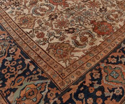 19th Century Persian Sultanabad Hand Knotted Wool Rug