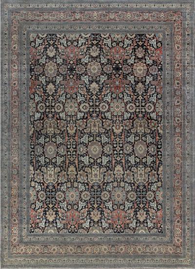 19th Century Persian Tabriz Handwoven Wool Rug