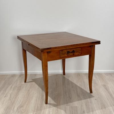 19th Century Pine Draw Leaf Farm Table Italy