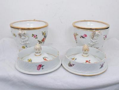 19th Century Porcelain Fruit Coolers a Pair