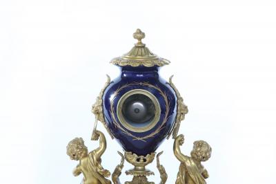 19th Century Porcelain Gilt Bronze Three Piece Garniture