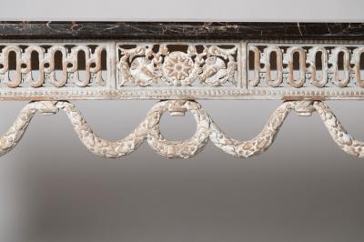 19th Century Provencal Louis XVI Console with Portoro Marble Top