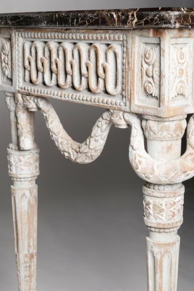 19th Century Provencal Louis XVI Console with Portoro Marble Top
