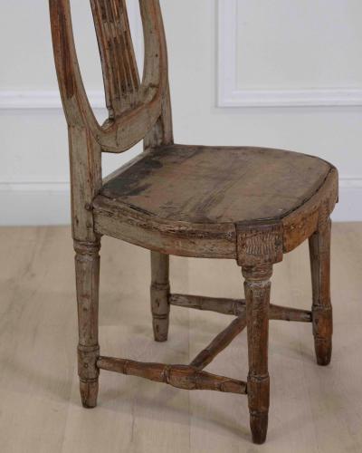 19th Century Provincial Gustavian Chair in Original Paint
