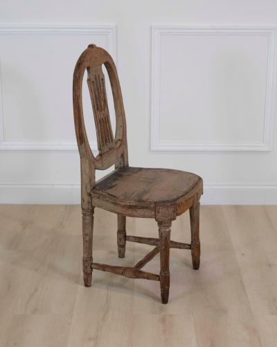 19th Century Provincial Gustavian Chair in Original Paint