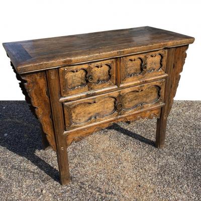 19th Century Qing Chinese Alter Cabinet