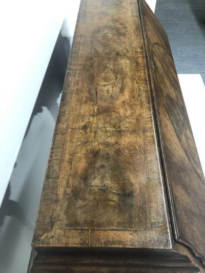 19th Century Queen Anne Style Walnut Inlaid Secretary