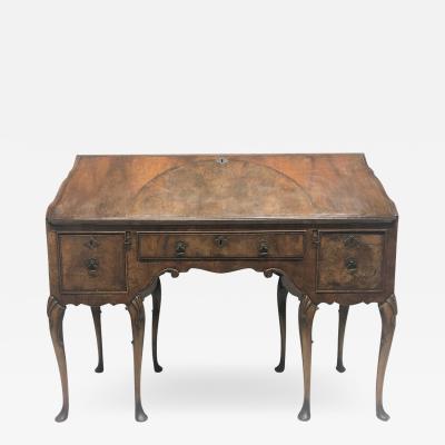 19th Century Queen Anne Style Walnut Inlaid Secretary