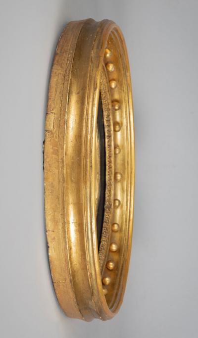 19th Century Regency Giltwood Convex Mirror