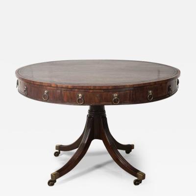 19th Century Regency Mahogany Drum Table