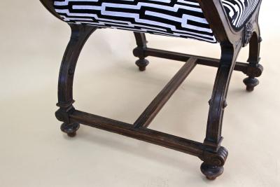 19th Century Renaissance Revival X Chair Savonarola Armchair Austria ca 1860