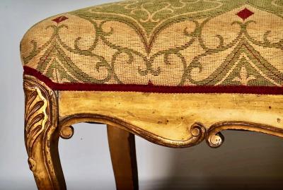 19th Century Rococo Style Bench or Settee