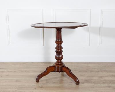 19th Century Round Mahogany Tilt Top Pedestal Table
