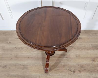 19th Century Round Mahogany Tilt Top Pedestal Table