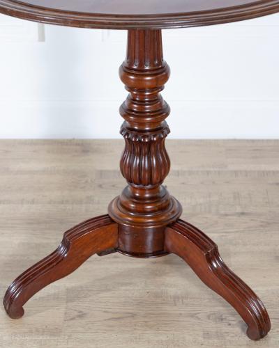 19th Century Round Mahogany Tilt Top Pedestal Table