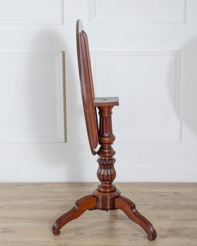 19th Century Round Mahogany Tilt Top Pedestal Table