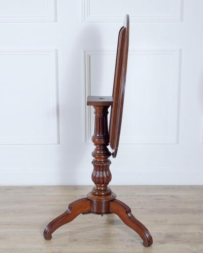 19th Century Round Mahogany Tilt Top Pedestal Table