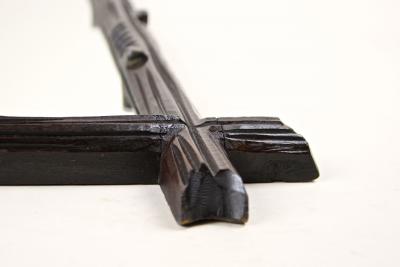 19th Century Rsutic Black Forest Mirror Basswood Hand Carved AT circa 1890