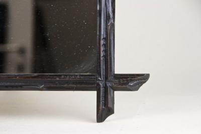 19th Century Rustic Black Forest Mirror Handcarved Austria circa 1880