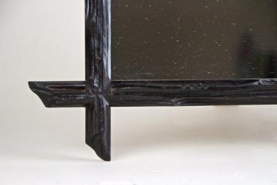 19th Century Rustic Black Forest Mirror Handcarved Austria circa 1880