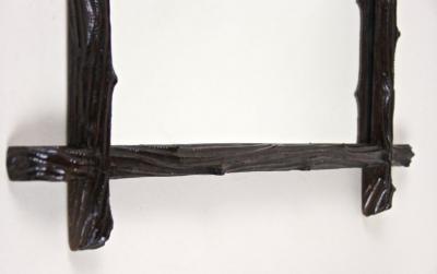 19th Century Rustic Black Forest Mirror With Oak Leaves Acorns AT ca 1870